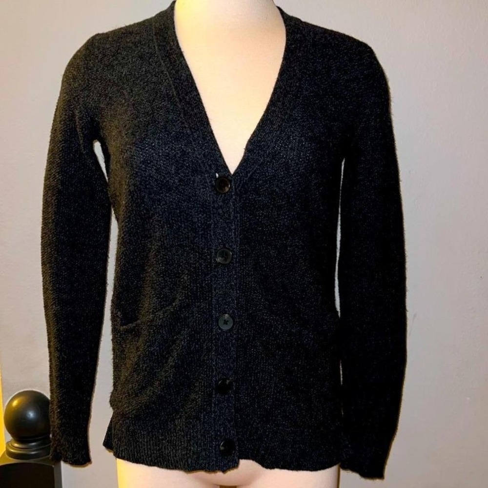 Madewell Women's Charcoal Gray Button-Up Cardigan, Size XXS - Picture 1 of 8